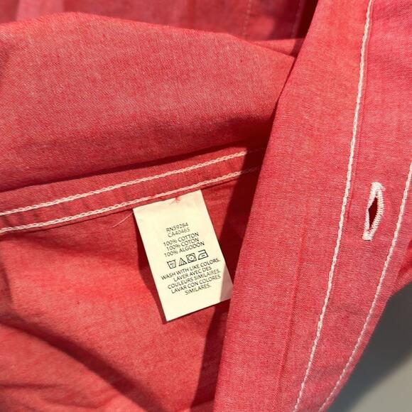 The Children’s Place Boy’s Small Red Poplin Button Down Shirt - Picture 7 of 8
